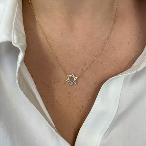 Star of David Diamond Necklace